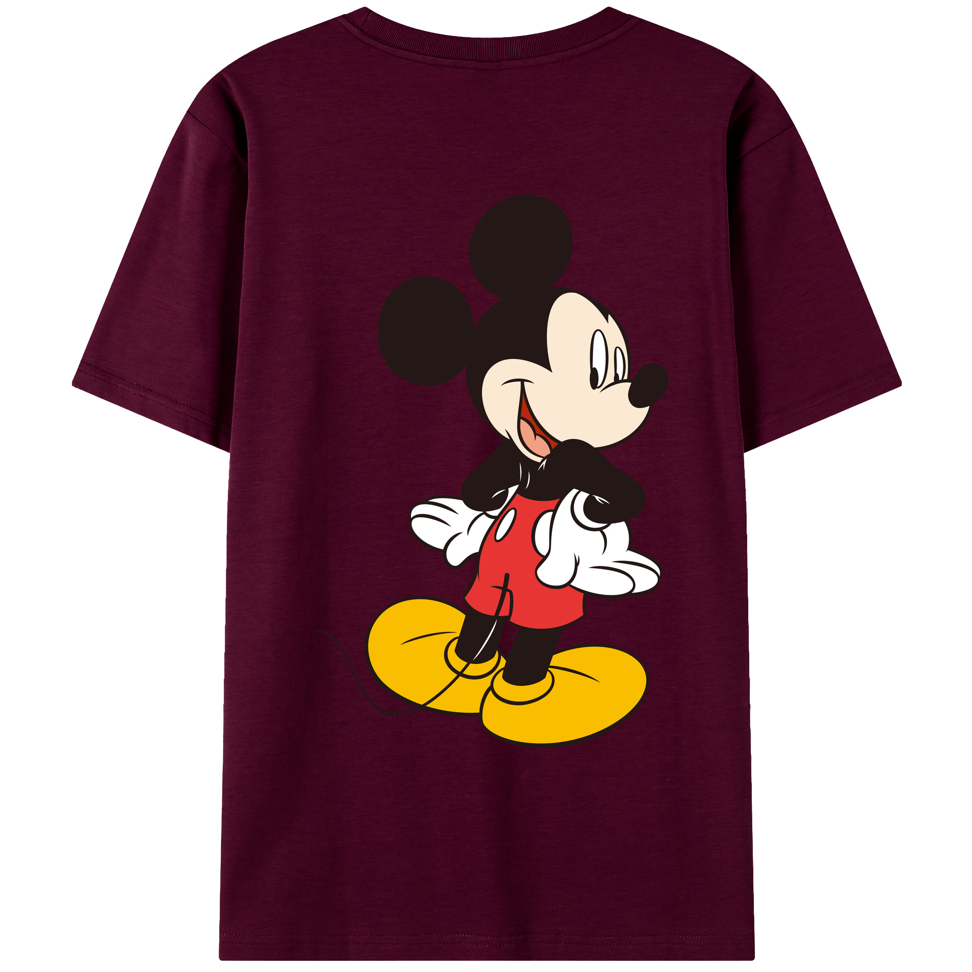 （画像用） ミッキーマウス Mickey Mouse レディース半袖Tシャツ(バックプリント)